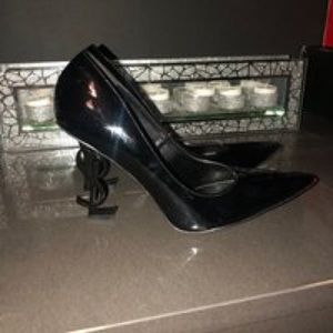ysl black opium heels